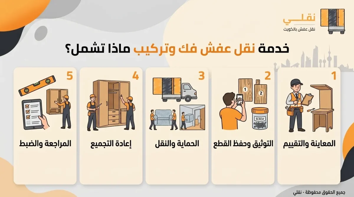 خدمة نقل عفش فك وتركيب ماذا تشمل؟