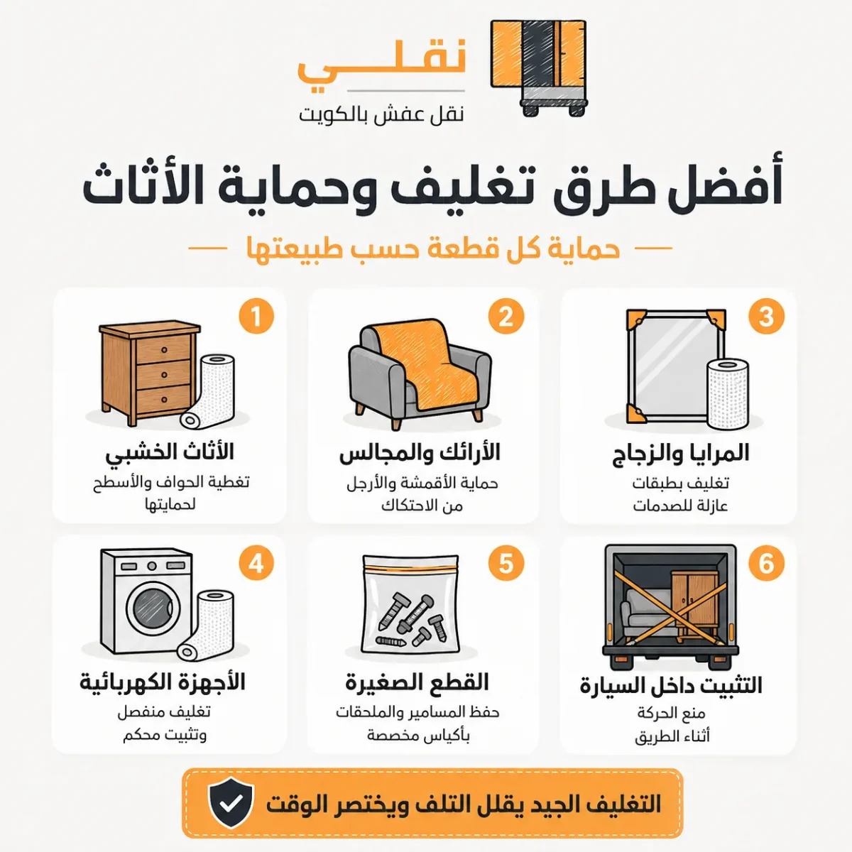 فضل خدمات التغليف والحماية للأثاث.