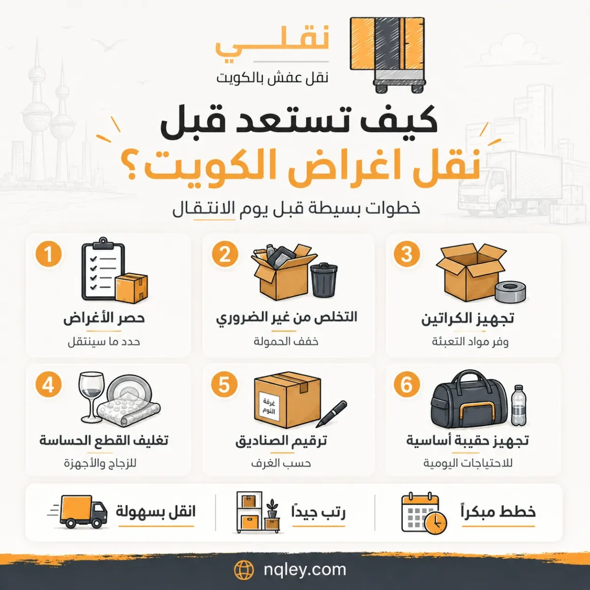 ماذا تشمل مرحلة التجهيز قبل يوم الانتقال