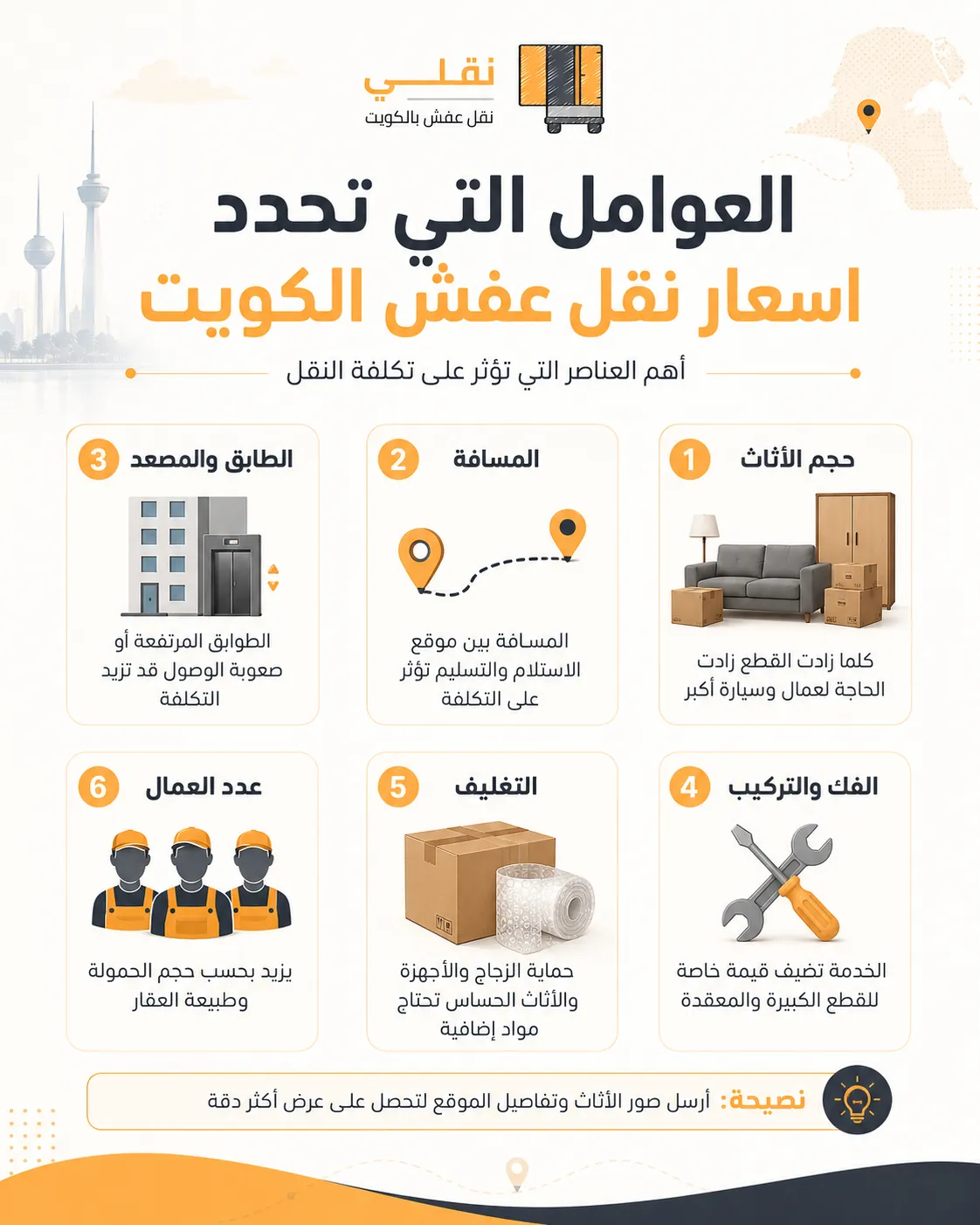 كيف يتم تحديد اسعار نقل عفش