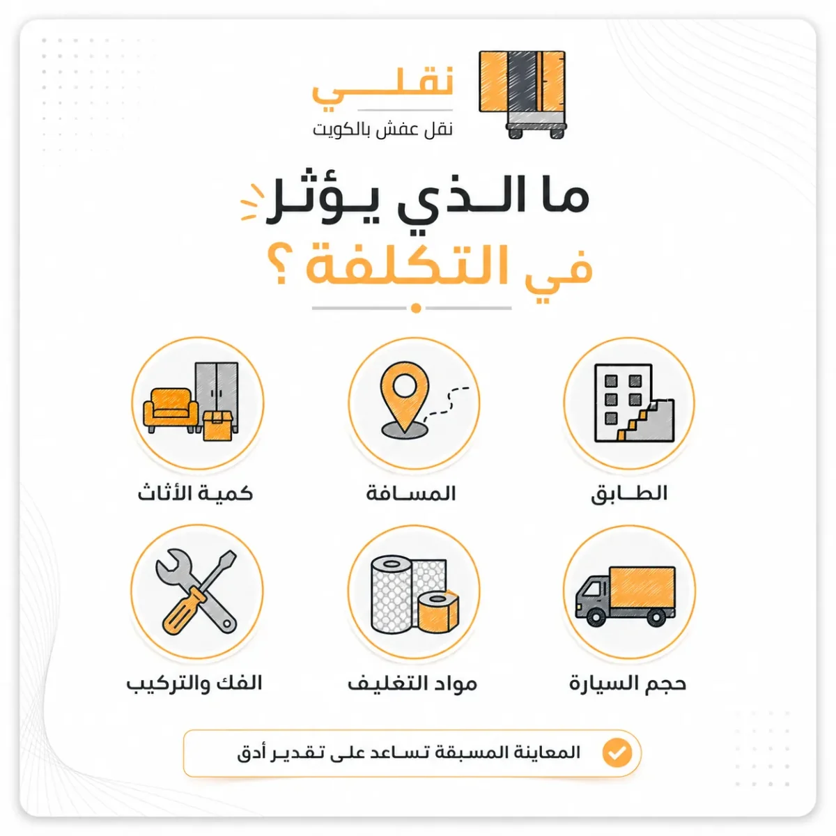 تكلفة شركة نقل عفش وتغليف الكويت