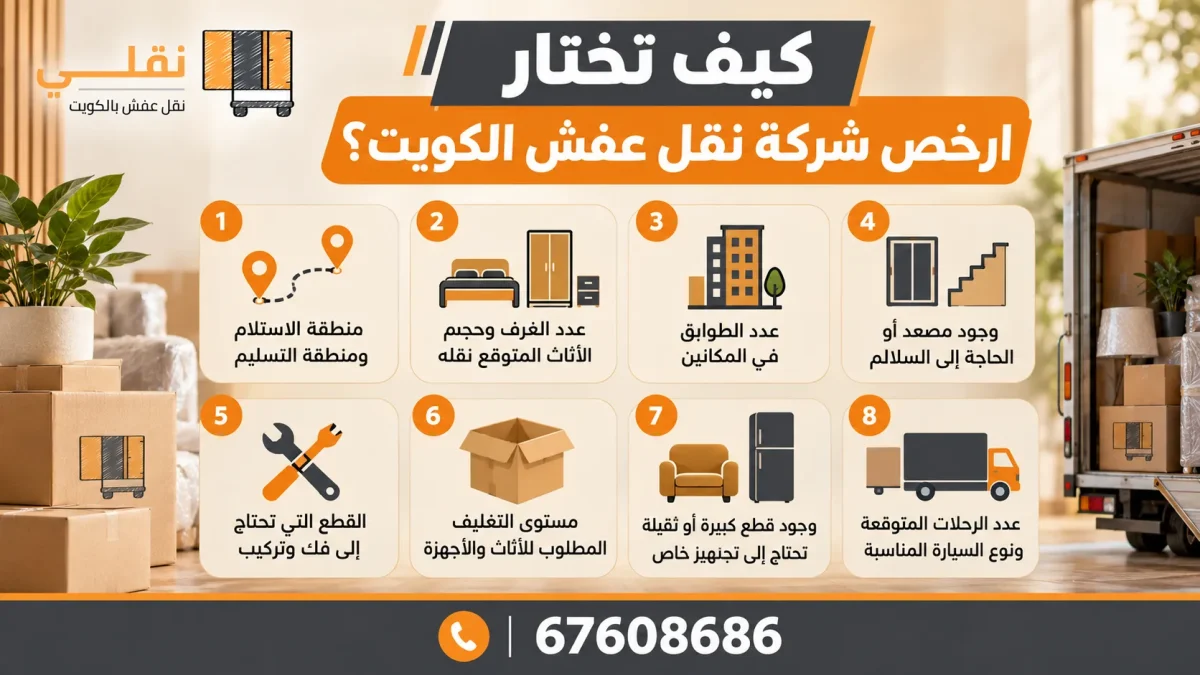 كيف تختار ارخص شركة نقل عفش الكويت؟